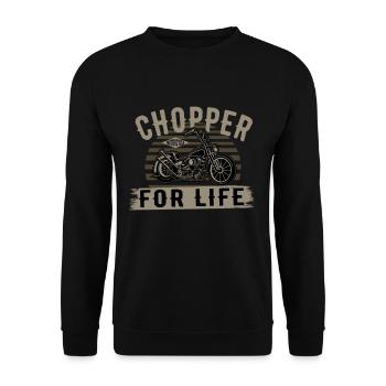 Chopper, moto pour la vie - Sweat-shirt Unisexe - noir - Devant - Alina (178cm) & Michal (187cm)