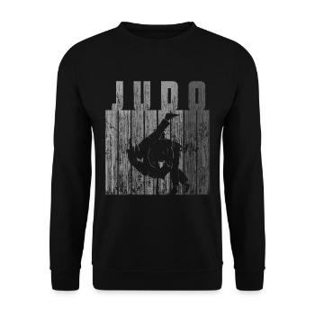 judo - Unisex Sweatshirt - black - Front - Alina (178cm) & Michal (187cm)