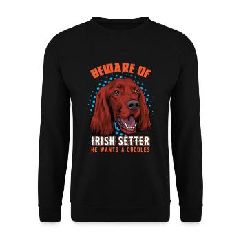 Irish setter - Unisex Sweatshirt - black - Front - Alina (178cm) & Michal (187cm)