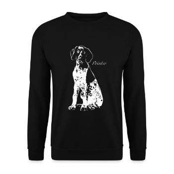 pointer - Unisex Sweatshirt - black - Front - Alina (178cm) & Michal (187cm)