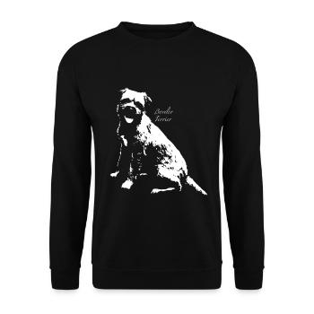 Border Terrier - Sweat-shirt Unisexe - noir - Devant - Alina (178cm) & Michal (187cm)