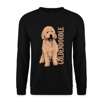 Goldendoodle - Unisex Pullover - Schwarz - Vorne - Alina (178cm) & Michal (187cm)