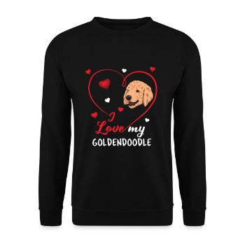 Goldendoodle - Unisex Pullover - Schwarz - Vorne - Alina (178cm) & Michal (187cm)