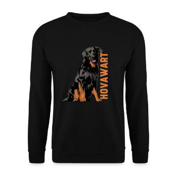 Hovawart - Unisex Pullover - Schwarz - Vorne - Alina (178cm) & Michal (187cm)
