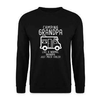 Camping grand-père - Sweat-shirt Unisexe - noir - Devant - Alina (178cm) & Michal (187cm)