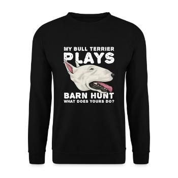 Bull Terrier - Sweat-shirt Unisexe - noir - Devant - Alina (178cm) & Michal (187cm)