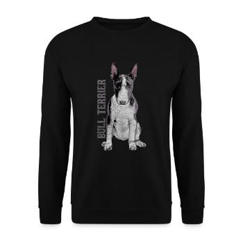 Bull Terrier - Sweat-shirt Unisexe - noir - Devant - Alina (178cm) & Michal (187cm)