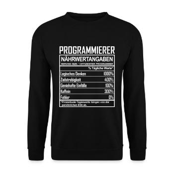 Programmierer - Unisex Pullover - Schwarz - Vorne - Alina (178cm) & Michal (187cm)