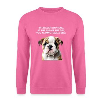 Funny Bulldog Quotes - Unisex Pullover - Pink - Vorne