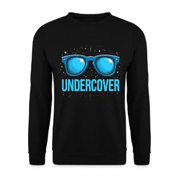Undercover Costume - Sunglasses Fun - Unisex Sweatshirt - black - Front - Alina (178cm) & Michal (187cm)