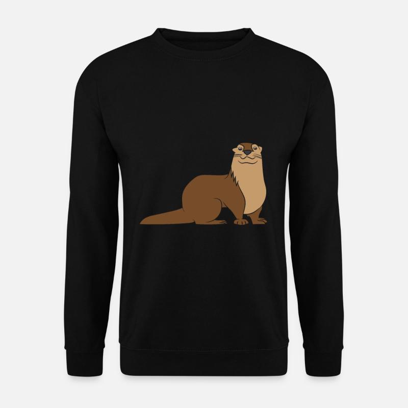 Otter, Fischotter - Unisex Pullover - Schwarz