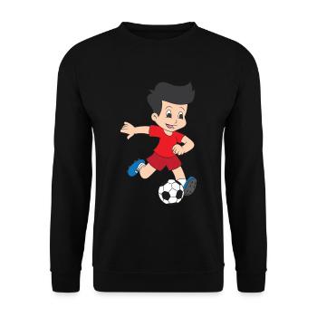 Football, football, soccer player - Unisex Sweatshirt - black - Front - Alina (178cm) & Michal (187cm)
