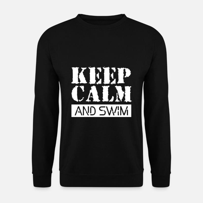 Schwimmen Schwimmer - Unisex Pullover - Schwarz
