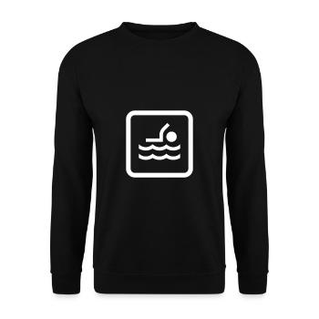 Les nageurs nagent - Sweat-shirt Unisexe - noir - Devant - Alina (178cm) & Michal (187cm)