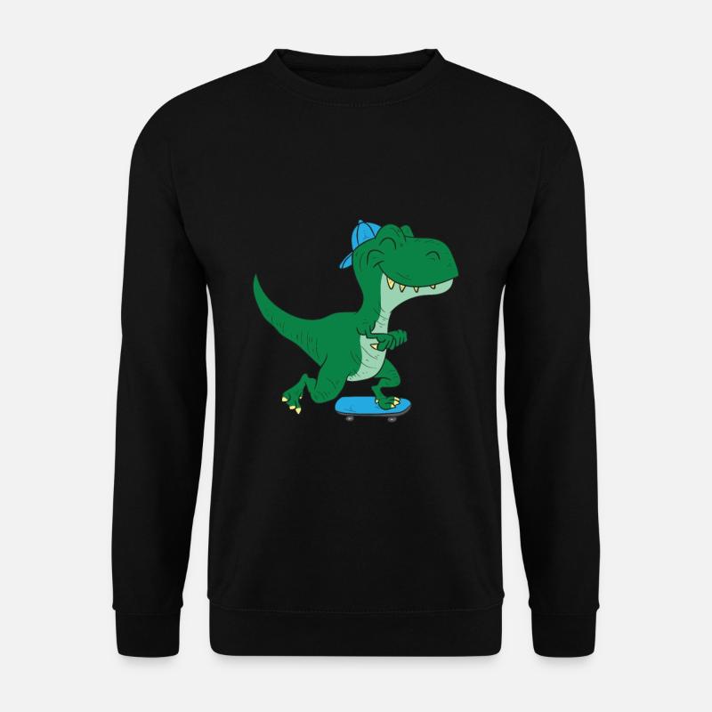 Skateboarding Dinosaur T-Rex - Unisex Sweatshirt - black