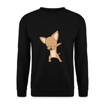 Chihuahua Dab - Unisex Pullover - Schwarz - Vorne - Alina (178cm) & Michal (187cm)