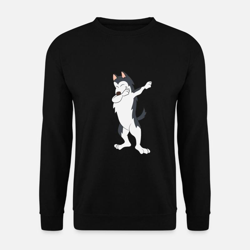 Huskey / Husky Dab - Unisex Pullover - Schwarz