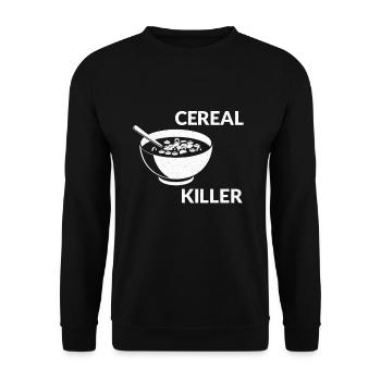 Cereal Killer Frühstück Milch Geschenk - Unisex Pullover - Schwarz - Vorne - Alina (178cm) & Michal (187cm)