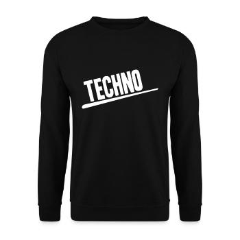 Techno - Unisex Pullover - Schwarz - Vorne - Alina (178cm) & Michal (187cm)