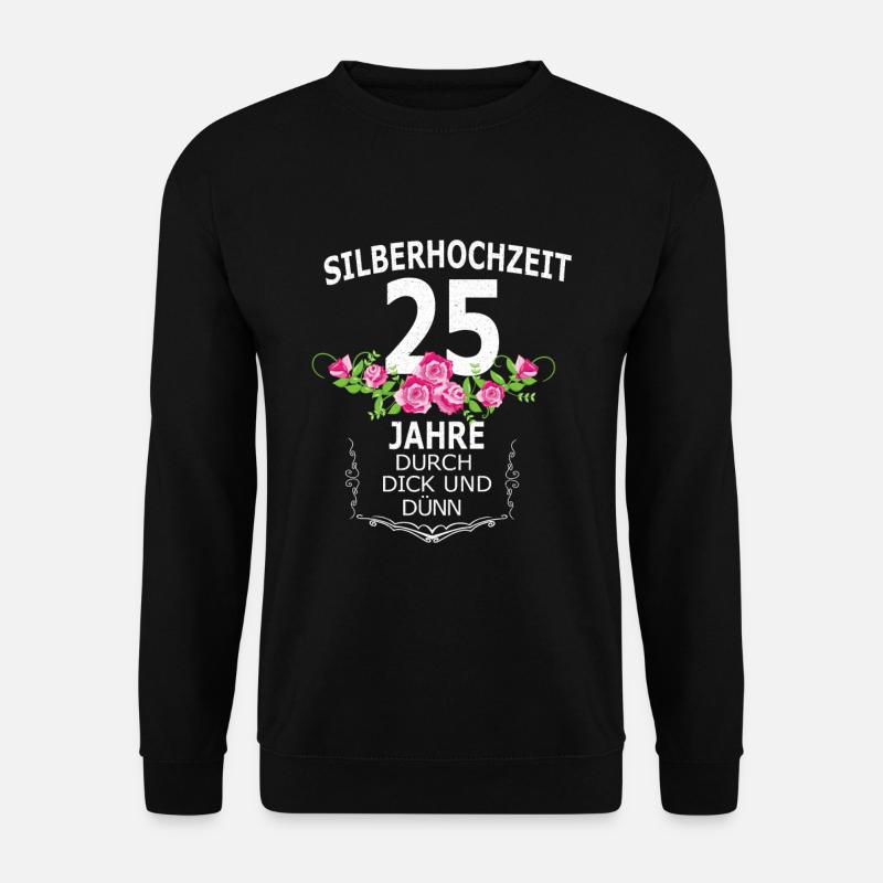 Silberhochzeit - Unisex Pullover - Schwarz