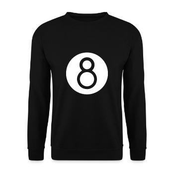 Billiard - 8 Eightball - Unisex Pullover - Schwarz - Vorne - Alina (178cm) & Michal (187cm)
