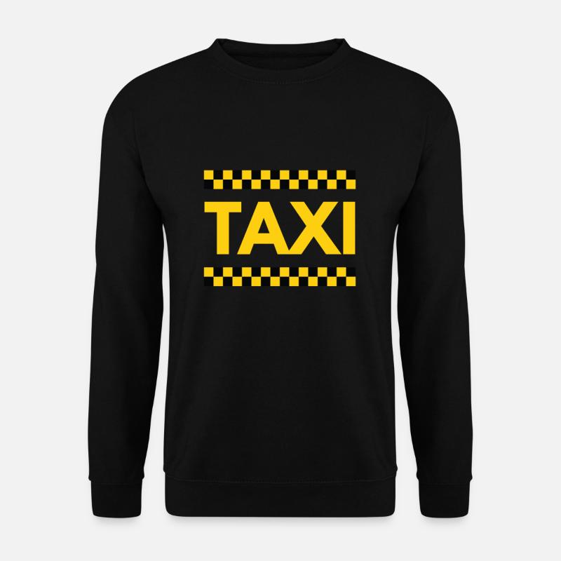 Taxi - Schriftzug gelb schwarz kariert - Unisex Pullover - Schwarz