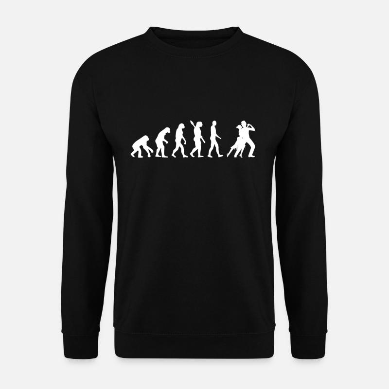 Salsa - Evolution des Menschen / Darwin / weiß - Unisex Pullover - Schwarz
