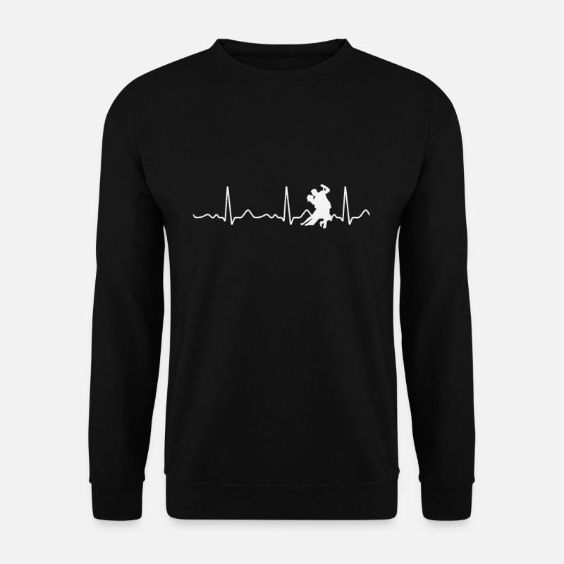 Salsa - Herzlinie, Herzschlag, Puls, EKG - Unisex Pullover - Schwarz