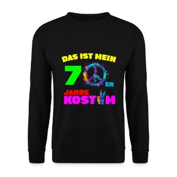 Mein 70er Jahre Kostüm - Unisex Pullover - Schwarz - Vorne - Alina (178cm) & Michal (187cm)