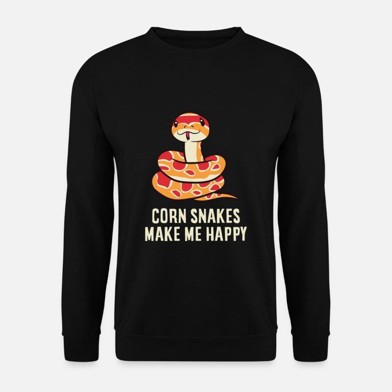 Corn snake - Corn snakes make me happy - Unisex Sweatshirt - black