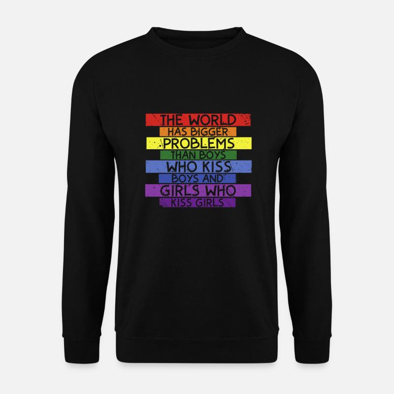 the world has bigger problems - ANTI LGBT - Unisex Sweatshirt - black
