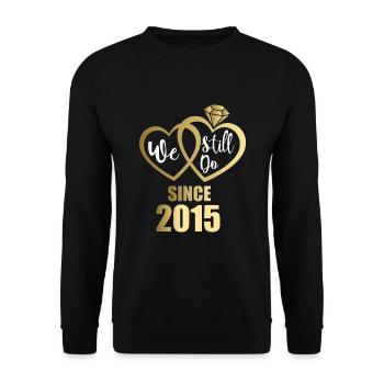 2015 Married couples 6th wedding anniversary - Unisex Sweatshirt - black - Front - Alina (178cm) & Michal (187cm)