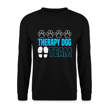 Therapy Dog Team - Therapiehund Hundetherapie - Unisex Sweatshirt - black - Front - Alina (178cm) & Michal (187cm)