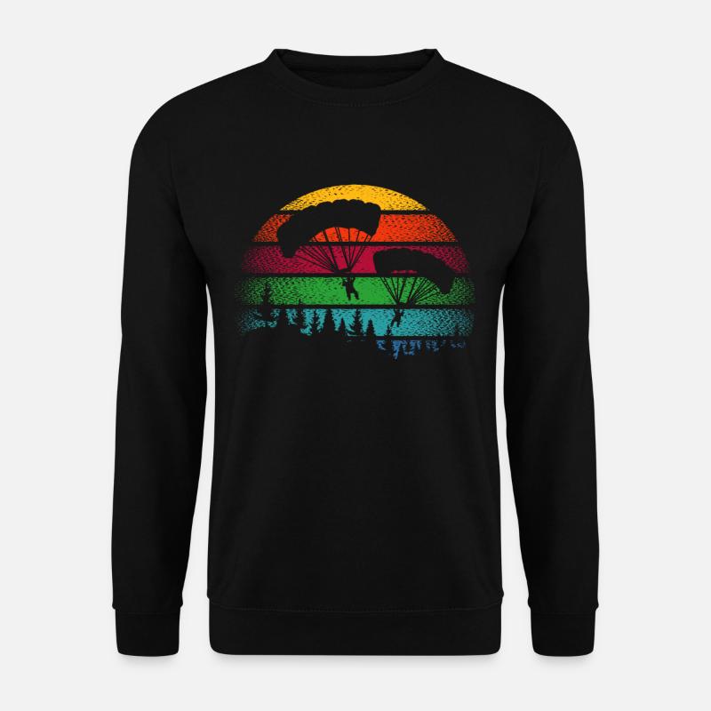 Fallschirm Skydive Fallschirmspringer Geschenk - Unisex Pullover - Schwarz