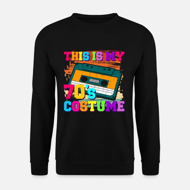 das ist mein 70s Kostüm 70er Jahre Geschenk - Unisex Pullover - Schwarz