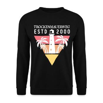 Mallorca wandern GR 221 Wanderweg Geschenk - Unisex Pullover - Schwarz - Vorne - Alina (178cm) & Michal (187cm)