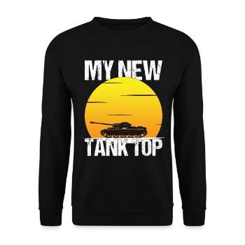 Tank Tank Top Slogan Cadeau - Sweat-shirt Unisexe - noir - Devant - Alina (178cm) & Michal (187cm)