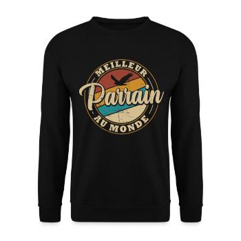 Meilleur parrain au monde - Sweat-shirt Unisexe - noir - Devant - Alina (178cm) & Michal (187cm)
