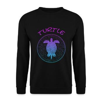 Turtle - Unisex Pullover - Schwarz - Vorne - Alina (178cm) & Michal (187cm)