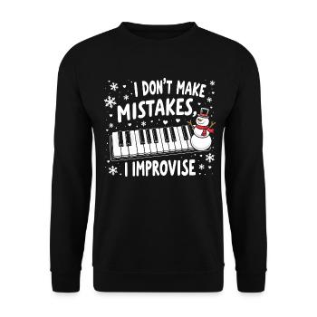 T Shirt Piano - Pianist - Unisex Sweatshirt - black - Front - Alina (178cm) & Michal (187cm)