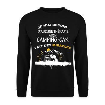 Camping car du miracle - Sweat-shirt Unisexe - noir - Devant - Alina (178cm) & Michal (187cm)