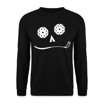 floorball floorball-smile floorball - Unisex Sweatshirt - black - Front - Alina (178cm) & Michal (187cm)