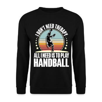 Handball Handballer - Unisex Pullover - Schwarz - Vorne - Alina (178cm) & Michal (187cm)