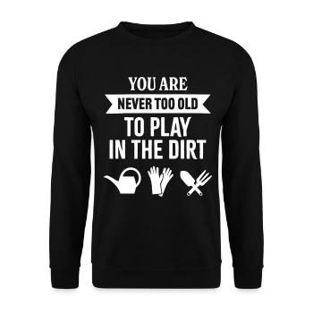 On n’est jamais trop vieux pour jouer dans la terre battue - Sweat-shirt Unisexe - noir - Devant - Alina (178cm) & Michal (187cm)