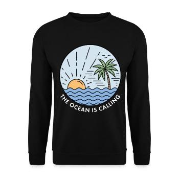 Der Ozean ruft - Unisex Pullover - Schwarz - Vorne - Alina (178cm) & Michal (187cm)