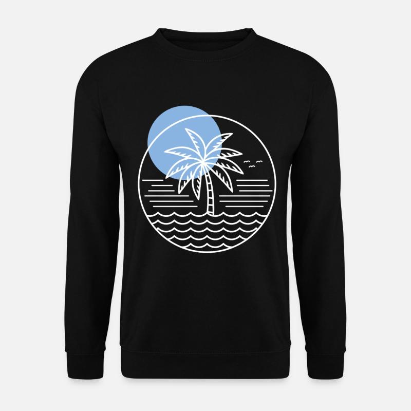 Palmen-Kreis - Unisex Pullover - Schwarz