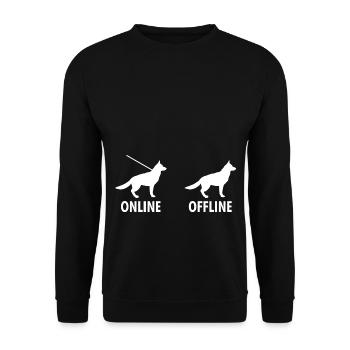 Chiens chiens drôle cadeau chien humain drôle - Sweat-shirt Unisexe - noir - Devant - Alina (178cm) & Michal (187cm)