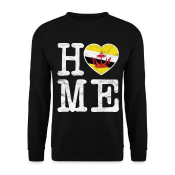 Brunei Flag Darussalam Negara Gift - Unisex Sweatshirt - black - Front - Alina (178cm) & Michal (187cm)