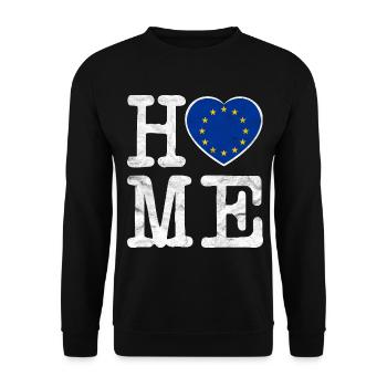 Drapeau de l'Union européenne cadeau de Bruxelles - Sweat-shirt Unisexe - noir - Devant - Alina (178cm) & Michal (187cm)