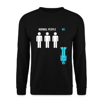 Gift diver - Unisex Sweatshirt - black - Front - Alina (178cm) & Michal (187cm)